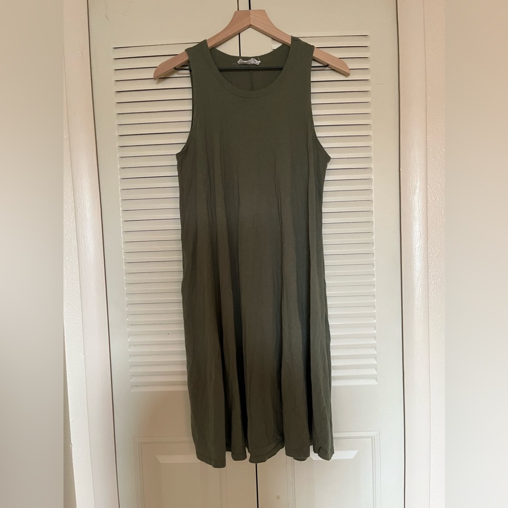 • CJLA Olive Green Sleeveless Dress •
